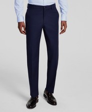 Michael Kors Men's Blue Classic-Fit Cotton Performance Dress Pants Size 34W 30L