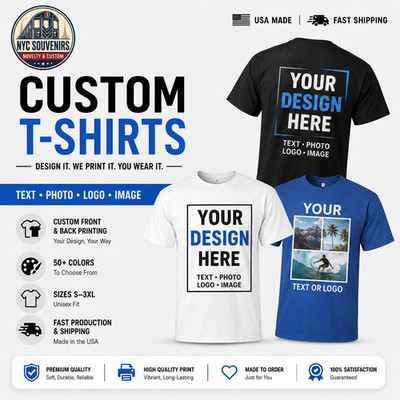 Custom T-Shirt Men s Personalized tee Name Text Logo S-5XL 1 3 6 Pack Wholesale