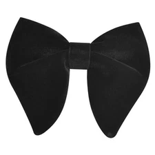 Branduce Velvet Bow Ties for Men Oversize Pre-tie Bowtie Tuxedo Bowties Black
