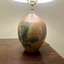 1960s Organic Modern Accent Table Lamp,Studio Pottery