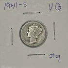 1941-S VG Mercury Dime, Item 9