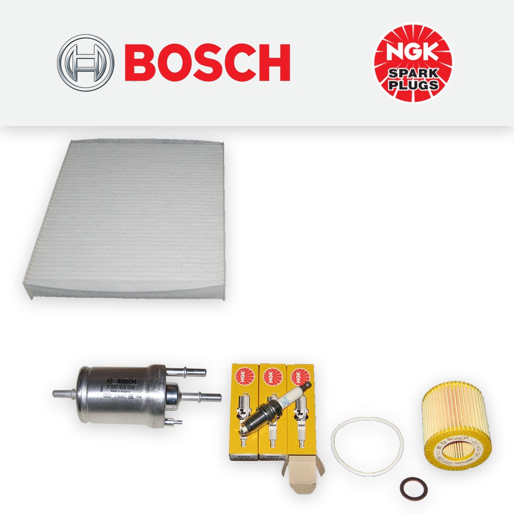 SERVICE KIT SKODA FABIA (5J) 1.2 BBM BZG OIL FUEL CABIN FILTER PLUGS (2006-2007)