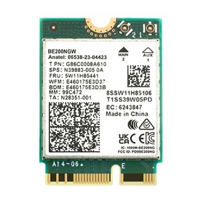 WiFi 7 für  BE200 -Netzwerkkarte BT5.4 WLAN-Karte BE200NGW 2,4/5/6 GHz 5,8 9803
