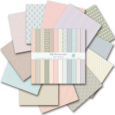 12"X12" Boho Scrapbook Paper, Double Sided Printing 13.76 Oz/390 G, 24 Sheets DI