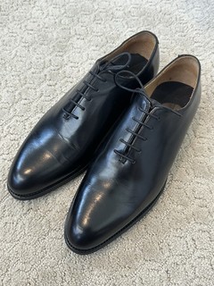 Scarpa elegante Oxford Meermin uomo 101240 nera taglio intero taglia UK 7 5/US8 5 vitello box