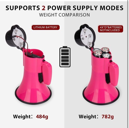30 Watt Power Portable Megaphone Bullhorn Speaker Voice, Siren/Alarm and 240S - Picture 5 of 7