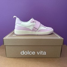 New Dolce Vita women ALVAH sneakers Pink perforated leather Sz 8 Shoes Sports