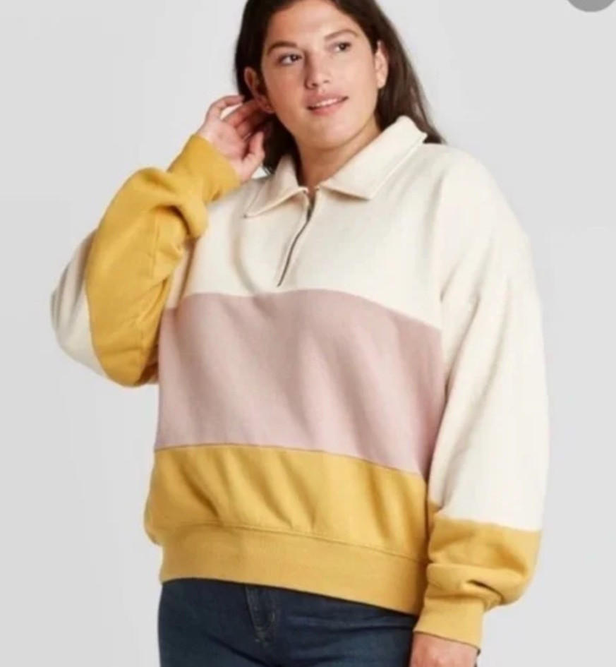 Universal Thread Small Quarter Zip Collared Sweat… - image 1