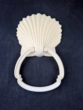 Vintage Homco Sea Shell Towel Ring Holder Off-White Nautical Bath Beach Decor