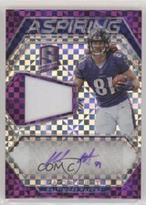 2018 Panini Spectra Aspiring Neon Purple Prizm 17/35 Hayden Hurst Patch Auto wd9