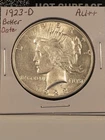 1923-D Better Date Peace Silver Dollar, AU++ Condition