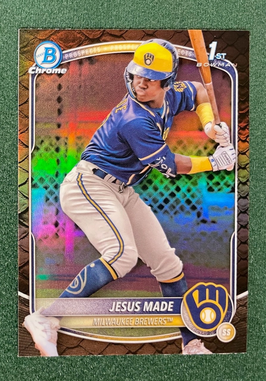 Jesus Made 2025 Bowman Chrome Reptilian Refractor Rookie SP Card 1st #BCP-50