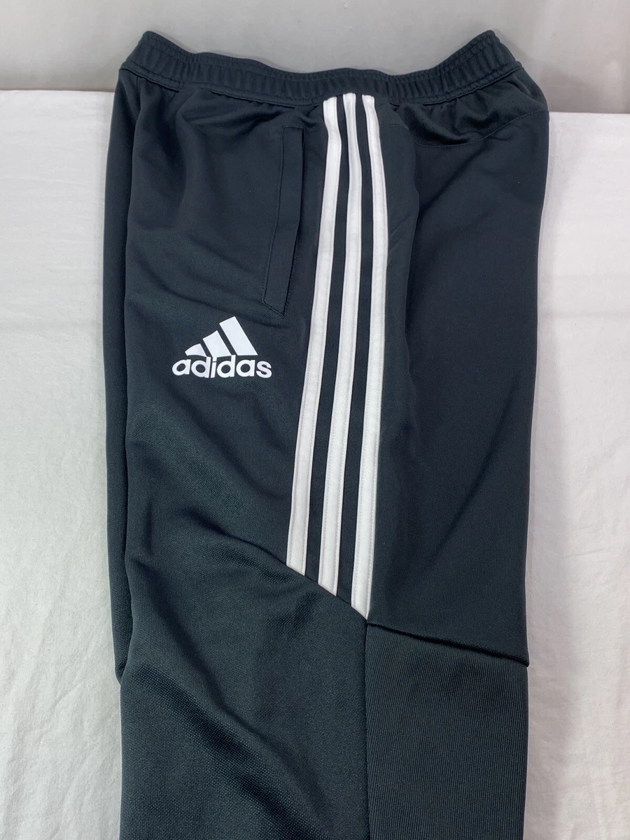 adidas Men XS Pants Tiro 17 TRG Grey White 3 Stripe Soccer