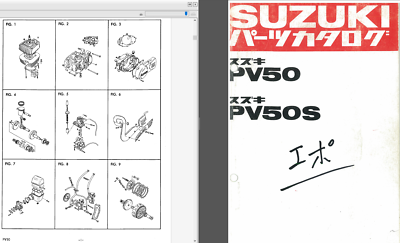 SUZUKI PV50 Solifier Service & Parts Manual CD | eBay