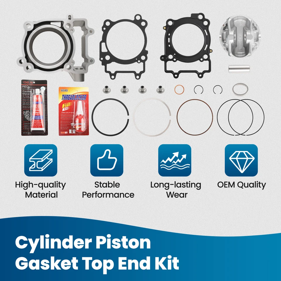 Cylinder Piston Top End Rebuild Kit For Polaris Sportsman RZR Ranger 570 3022860 - Image 4 of 4