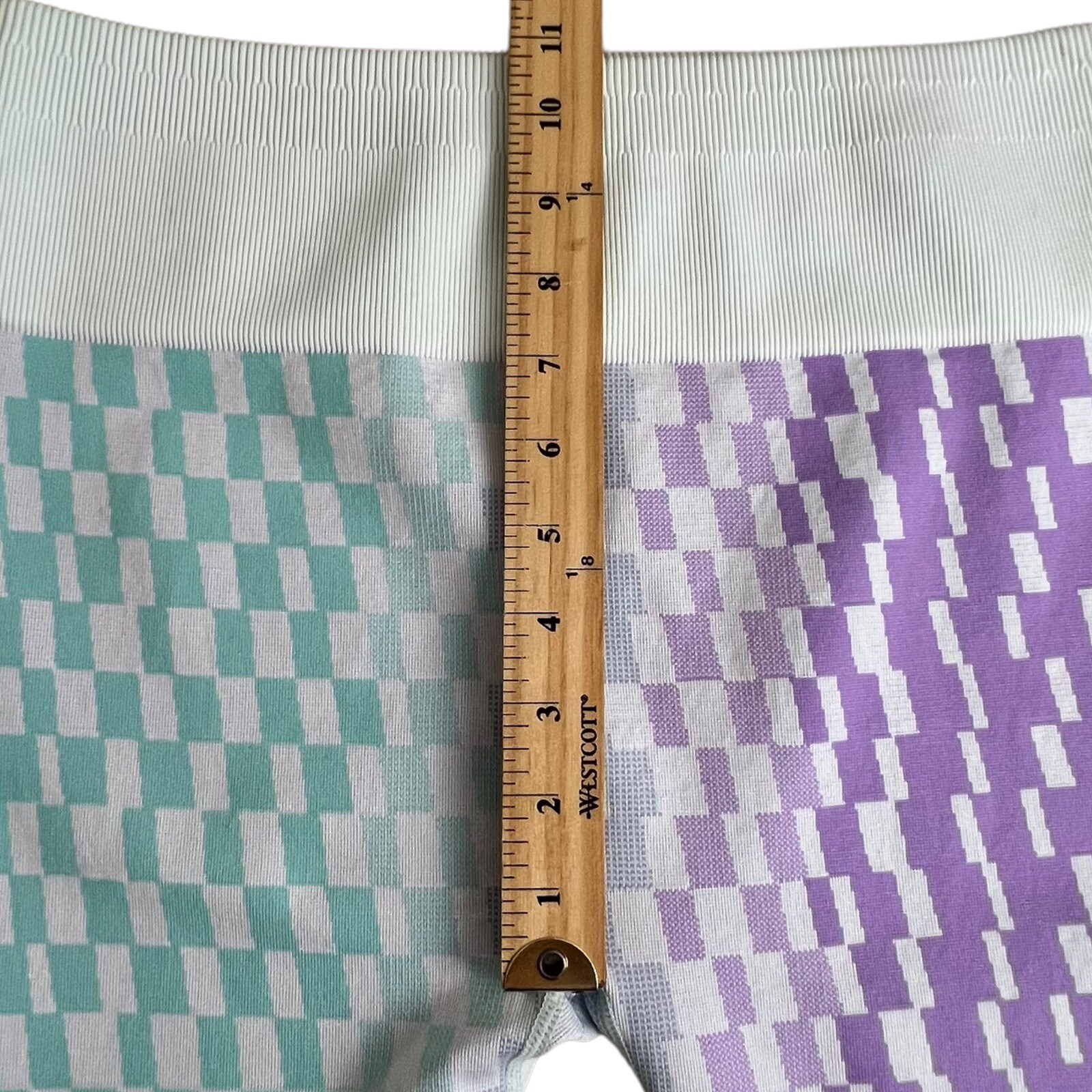 Fabletics Womens Multicolored Checkered High Wais… - image 3