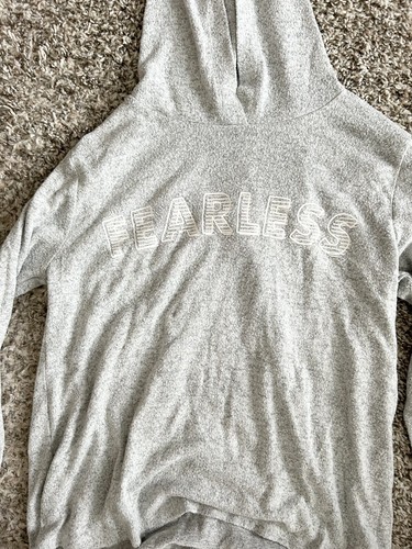 ☑️ Xersion Girl's Gray Long Sleeve Fearless Hoodie Size Med 10/12 K142 - Picture 2 of 12