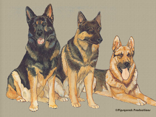 Tabla de cortar de pastor alemán de vidrio templado, mantel individual para mascotas, 11,5" x 15,5" - Imagen 1 de 1
