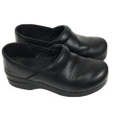 Dansko Womens Nursing Clogs Size 38 US 8 Black Professional Chef Shoes Leather