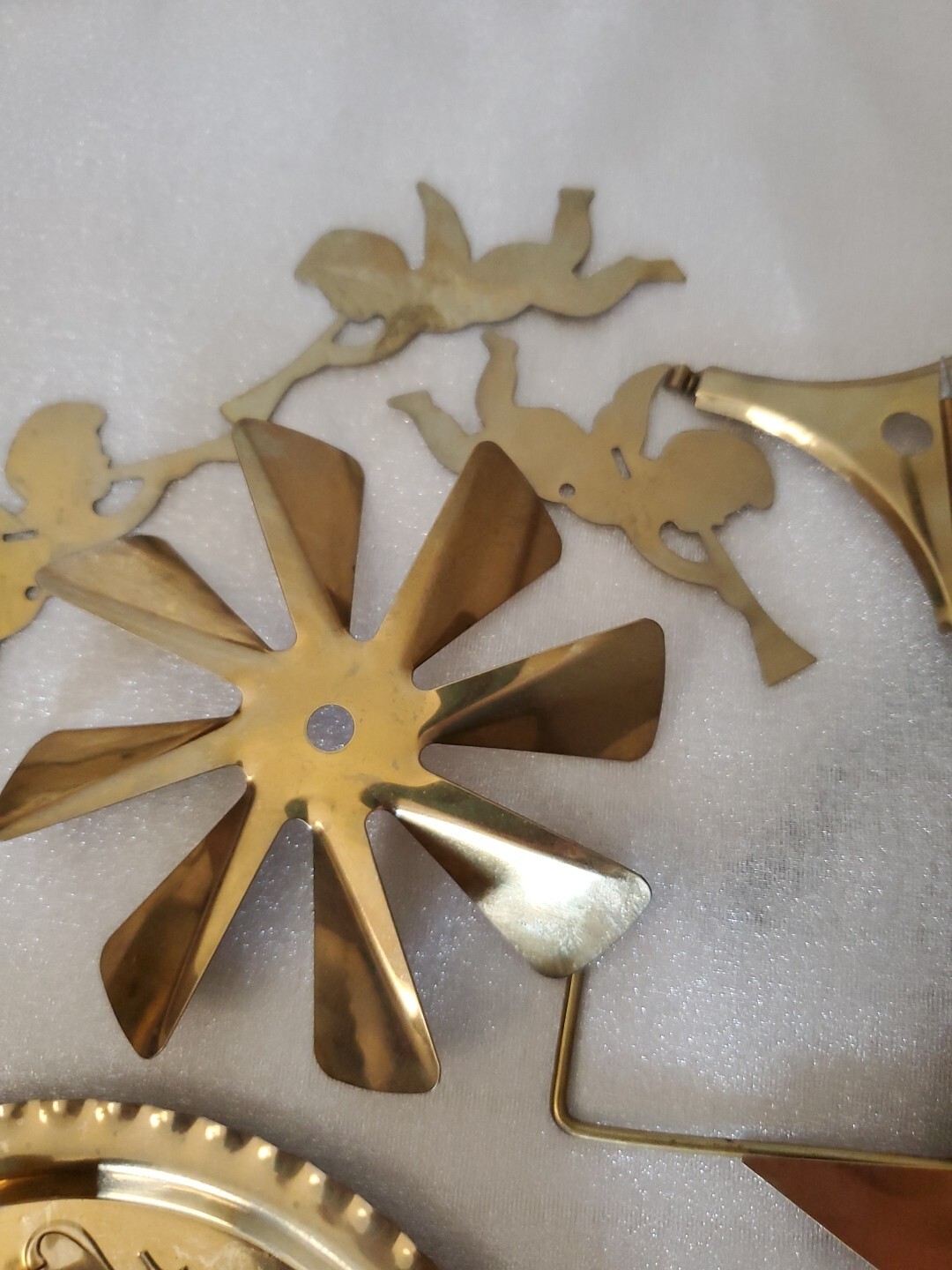 Vintage Original Swedish Brass Angel Chimes With Box Christmas Party