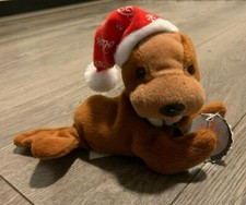 NWT Coca Cola Bean Bag Plush Walrus In Snowflake Coke Night Cap 1998