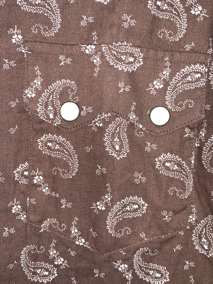 Camisa Western Vintage Panhandle Slim Para Mujer Marrón Mediana Foto 3 de 4