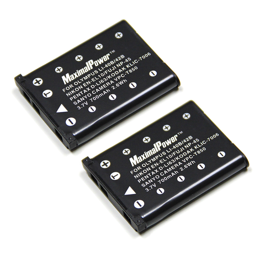 2x Batteries for NIKON EN-EL10 700mAh COOLPIX S200 S203 S210 S220