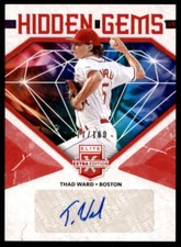 Thad Ward Rookie Card 2019 Elite Extra Edition Hidden Gems Autographs Red #28 