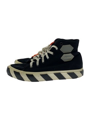 OFF-WHITE HIGH TOP SNEAKER 42 Black Vulcanised Striped Hi Used | eBay