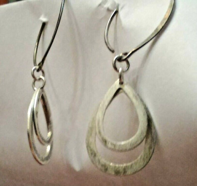 Sterling Silver Dangling Earrings, 925e.com W: 5 8 inches H: 2 1 8 inches