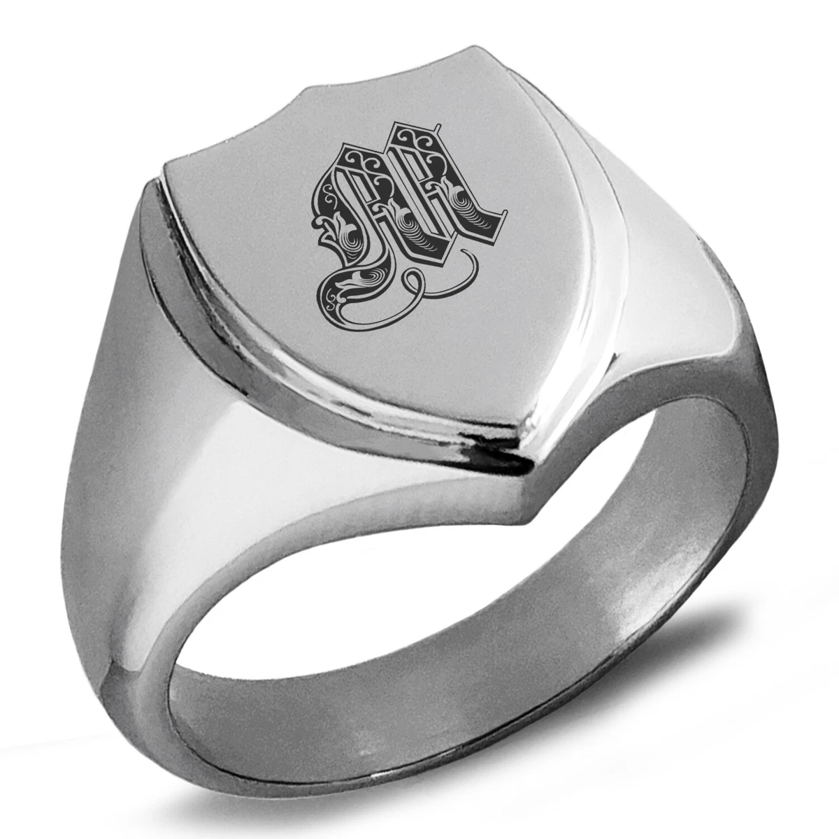 Mens cheap monogram ring