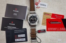 Tudor Black Bay P01 Ref M70150-0001 Mens St Steel Black Dial Leather UNWORN 12