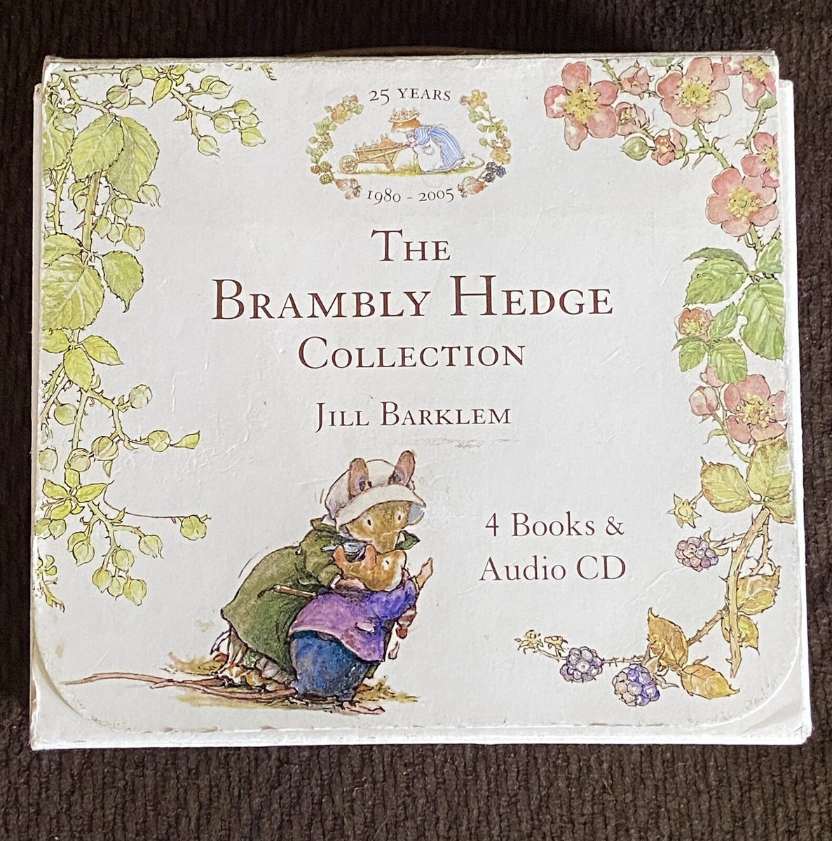 RARE The Brambly Hedge Collection Box Set 4 Book & Audio CD Jill