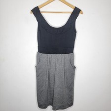 Little Yellow Button Anthropologie Small S Black Herringbone Pockets Women Dress