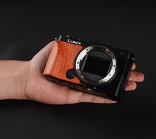 Ebony Walnut Wood Wooden Hand Finger Grip Sticker For Panasonic S9 Camera Holder