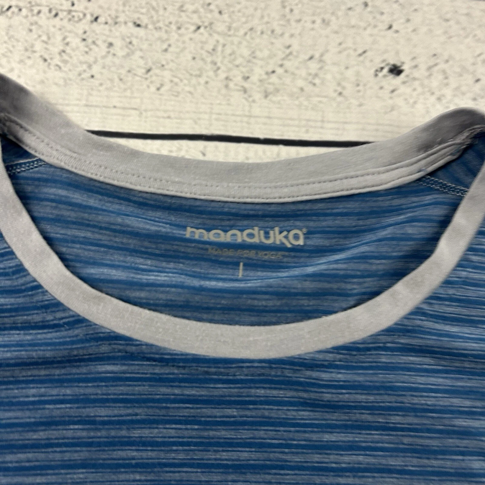 manduka yoga striped short sleeve pocket shirt