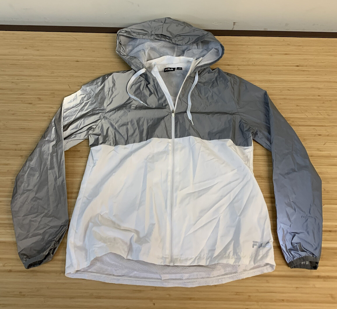Fila Sport Light weight Hooded Track Jacket Size XS Full Zip