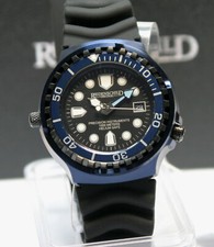 Riedenschild Taucheruhr 100ATM Helium Ventil blaues Gehäuse Ref.: RS9000-08 