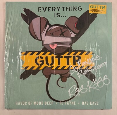GUTTR   EVERYTHING IS ... - *SIGNED COVER* VINYL LP BLACK - SPLIT SEAM - VG+ -A9
