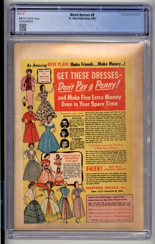 Weird Horrors #8 1953 CGC 3.0 - Picture 2 of 2