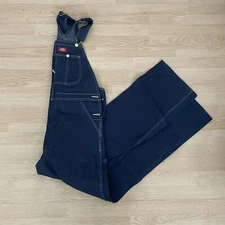 New Dickies Bib Overalls Mens 32X32 Blue Jean Denim Coveralls NWT