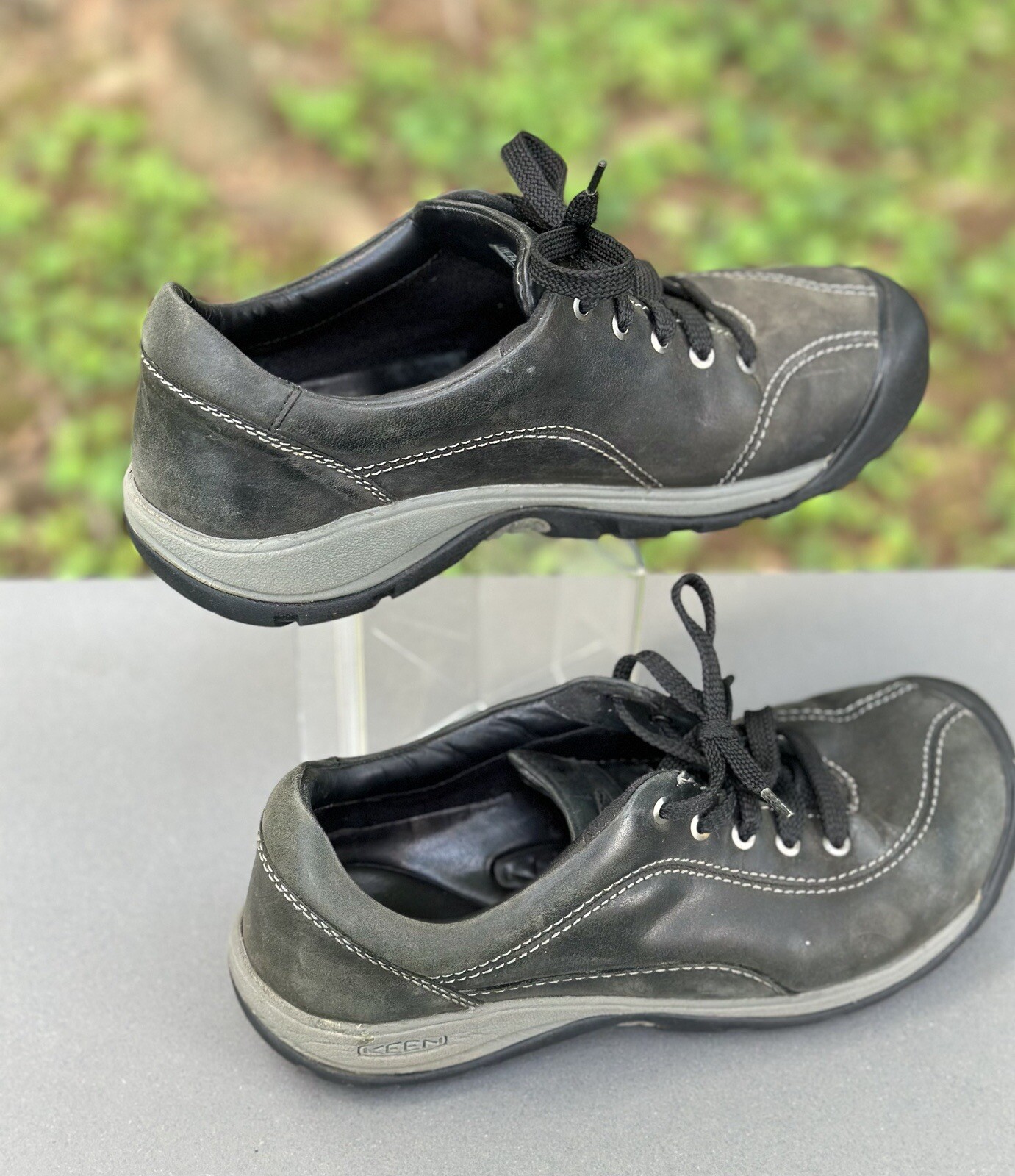 Scarpe casual casual KEEN grigie in pelle nera taglia US 8 EU 38 5