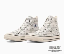 Limited Converse × PEANUTS Off White ALL STAR Ⓡ PEANUTS CP HI Snoopy Japan w/box