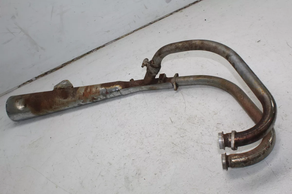 1988 SUZUKI GN250 FULL EXHAUST SYSTEM HEADERS PIPE MUFFLER eBay