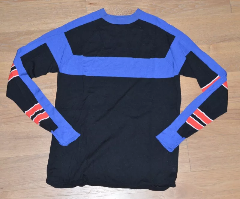 sweaty-betty 100% wool lightweight striped sweater