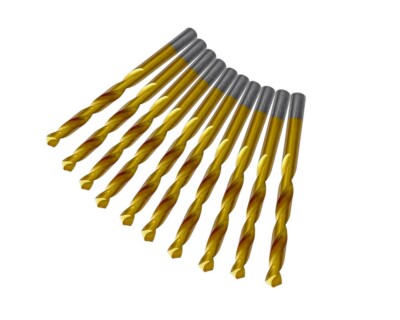 10x Titanbohrer - HSS-TiN DIN 338 - Metallbohrer - Edelstahlbohrer  1-13mm