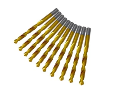 EXPERTBOHRER 5 / 10 Stück Titanbohrer HSS-TiN DIN 338 Metallbohrer 1-13 mm Edelstahlbohrer