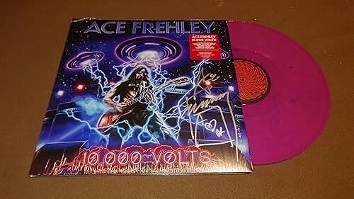 Ace Frehley 10,000 Volts Bubble Gum Signed LP Vinyl Hype Sticker KISS Exclusive