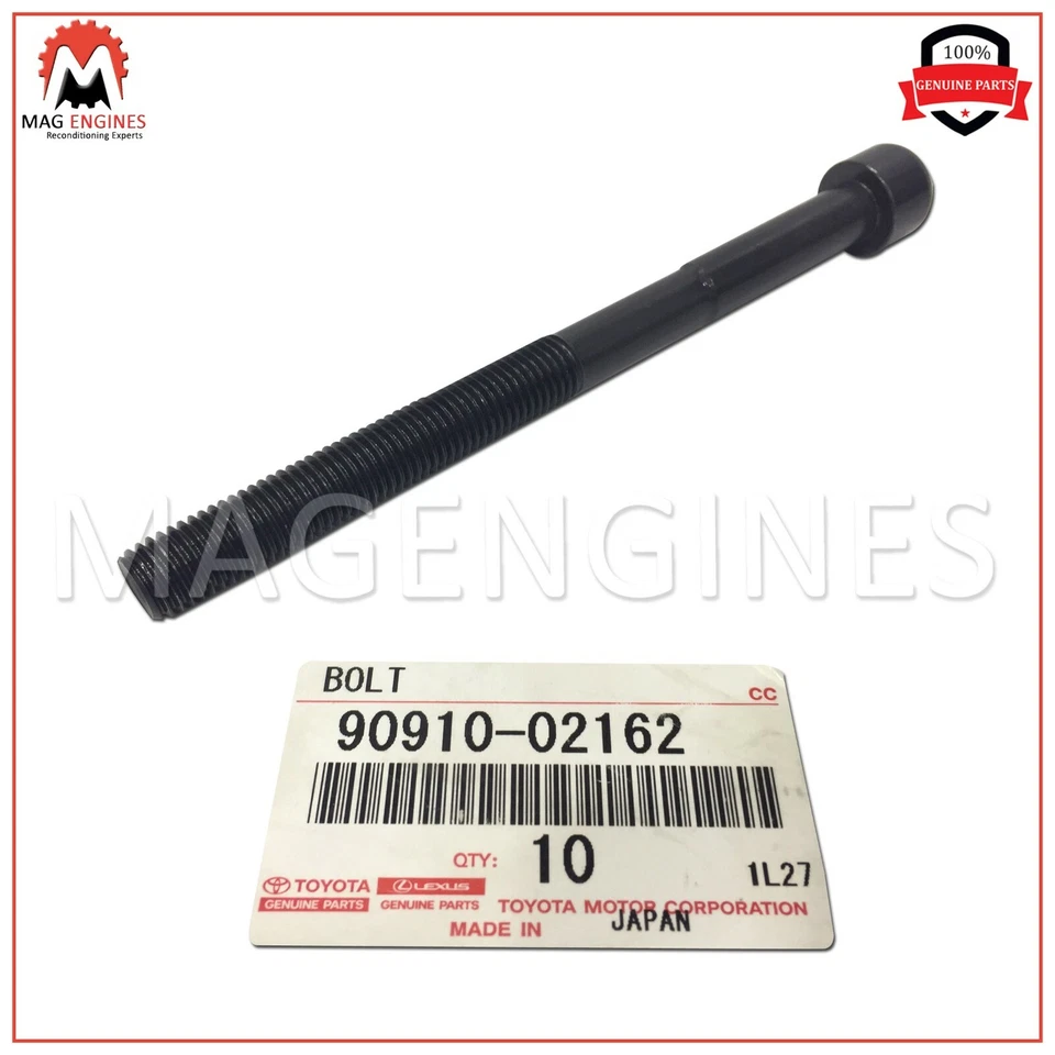 90910-02162 JUEGO DE PERNOS DE CABEZA ORIGINALES OEM TOYOTA 1GR-FE 2GR-FE/FSE 3GR-FE 4GR-FSE Foto 3 de 4
