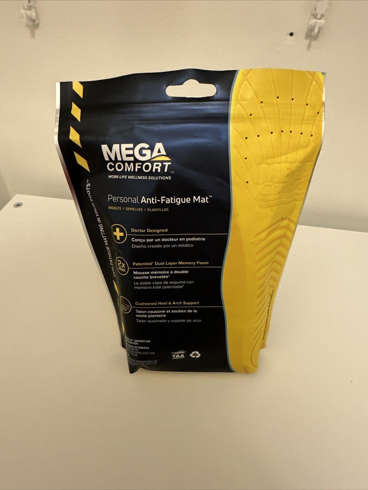 NEW Mega Comfort Personal AntiFatigue Mat Insoles Industrial Mens
